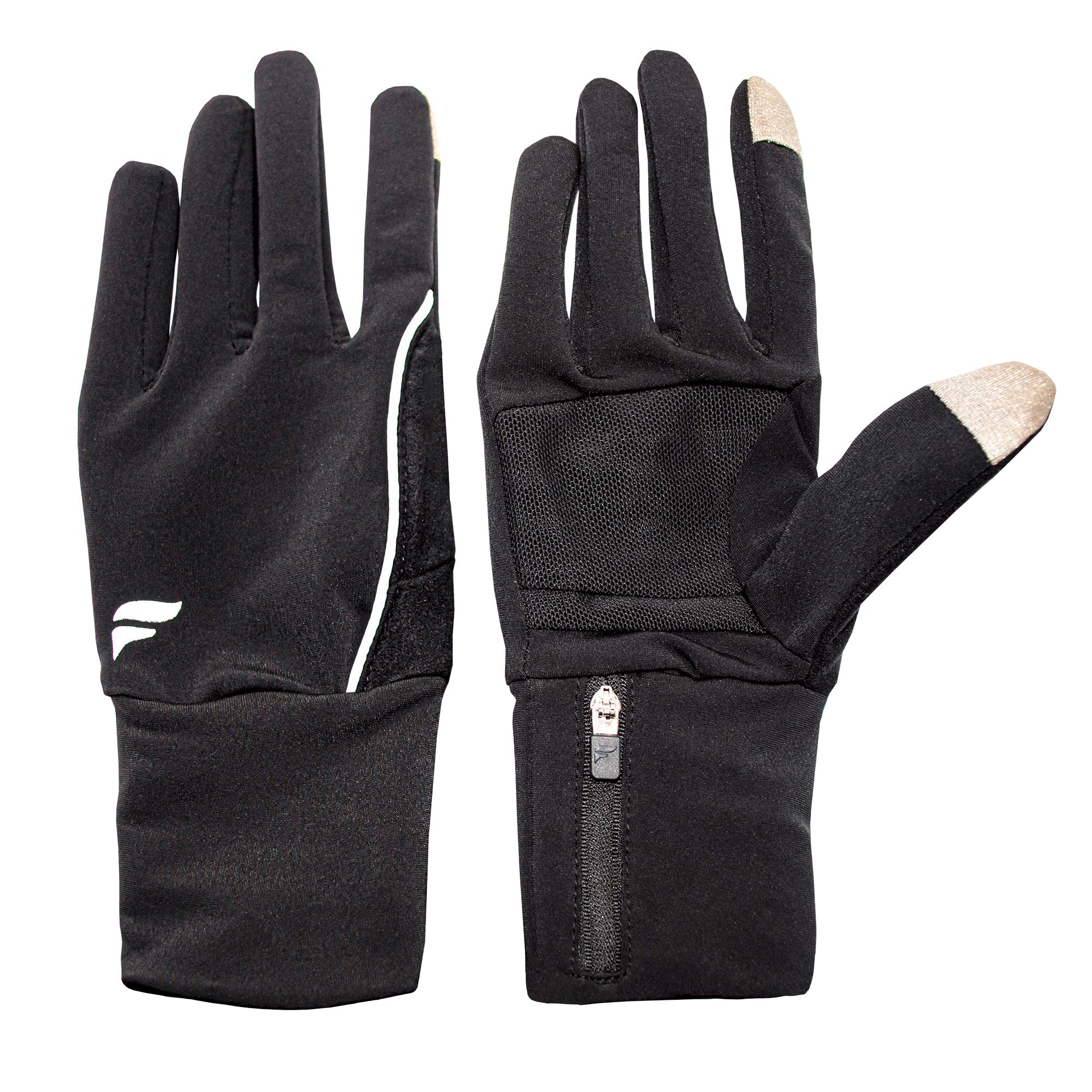 Fly Active Glovepocket Men's Running Gloves - Black/Silver