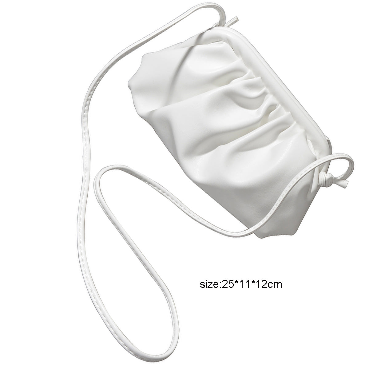 Black White PU Leather Clutch Handbag Shoulder Crossbody Bag Fashion Women Bag-4