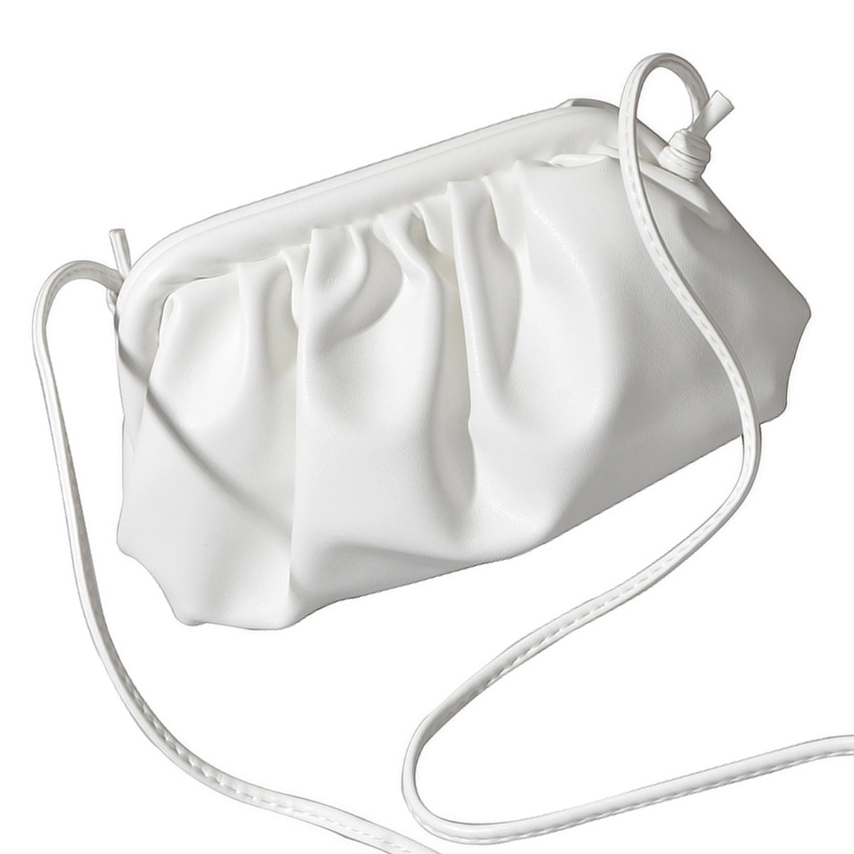 Black White PU Leather Clutch Handbag Shoulder Crossbody Bag Fashion Women Bag-3