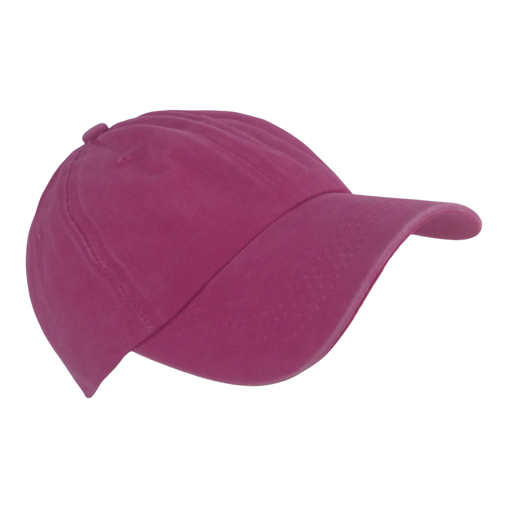 BSTC 6-Panel Baseball Cap, Distressed Cotton, Hot Pink-0