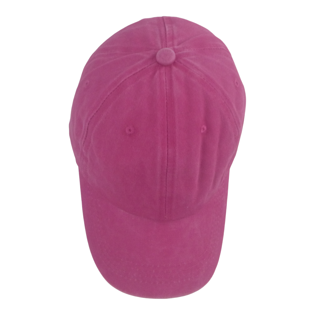 BSTC 6-Panel Baseball Cap, Distressed Cotton, Hot Pink-2
