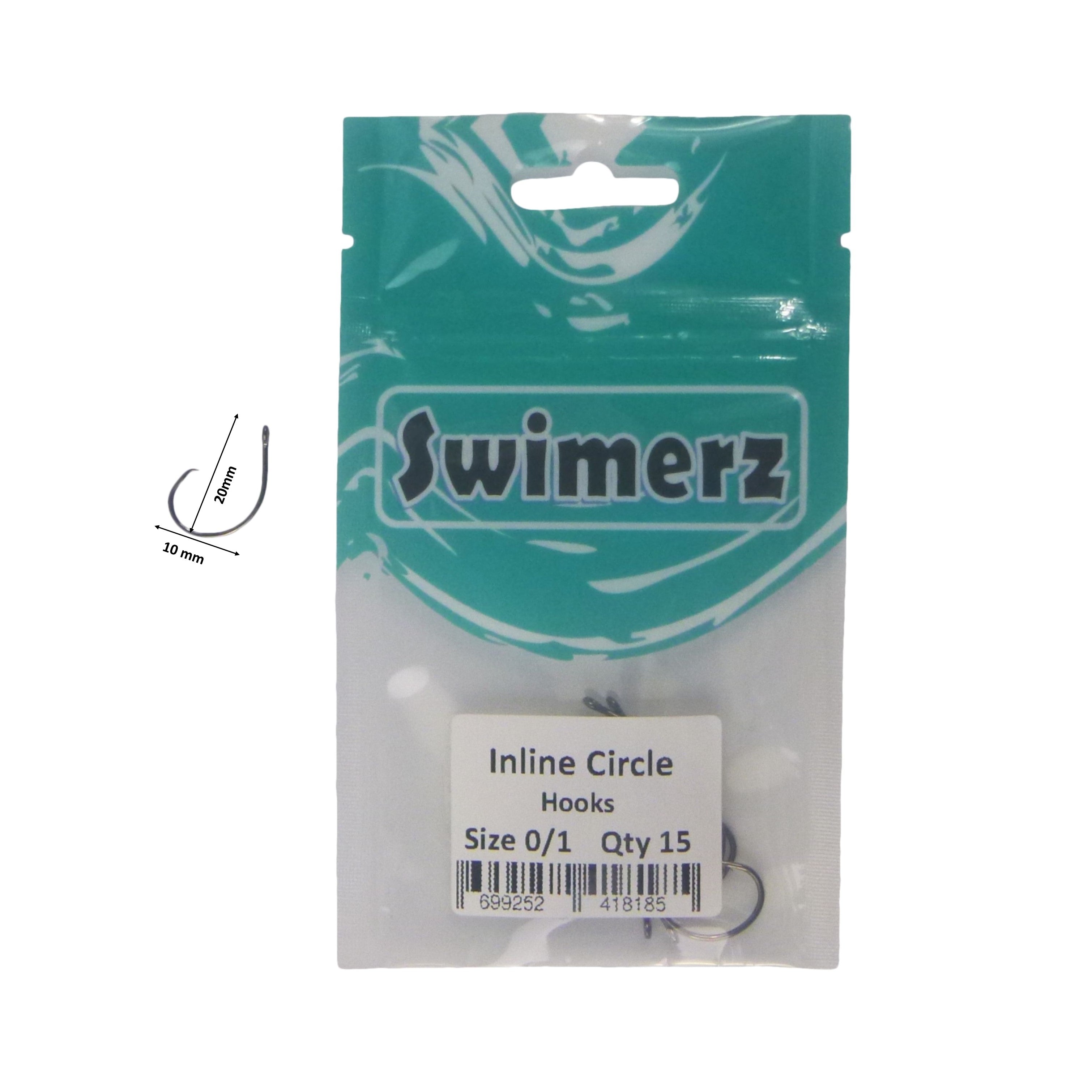 Swimerz 0/1 Inline Circle Hook 15 Pack-2
