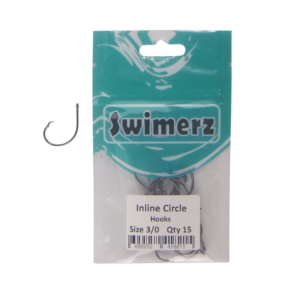 Swimerz 3/0 Inline Circle Hook 15 pack-1