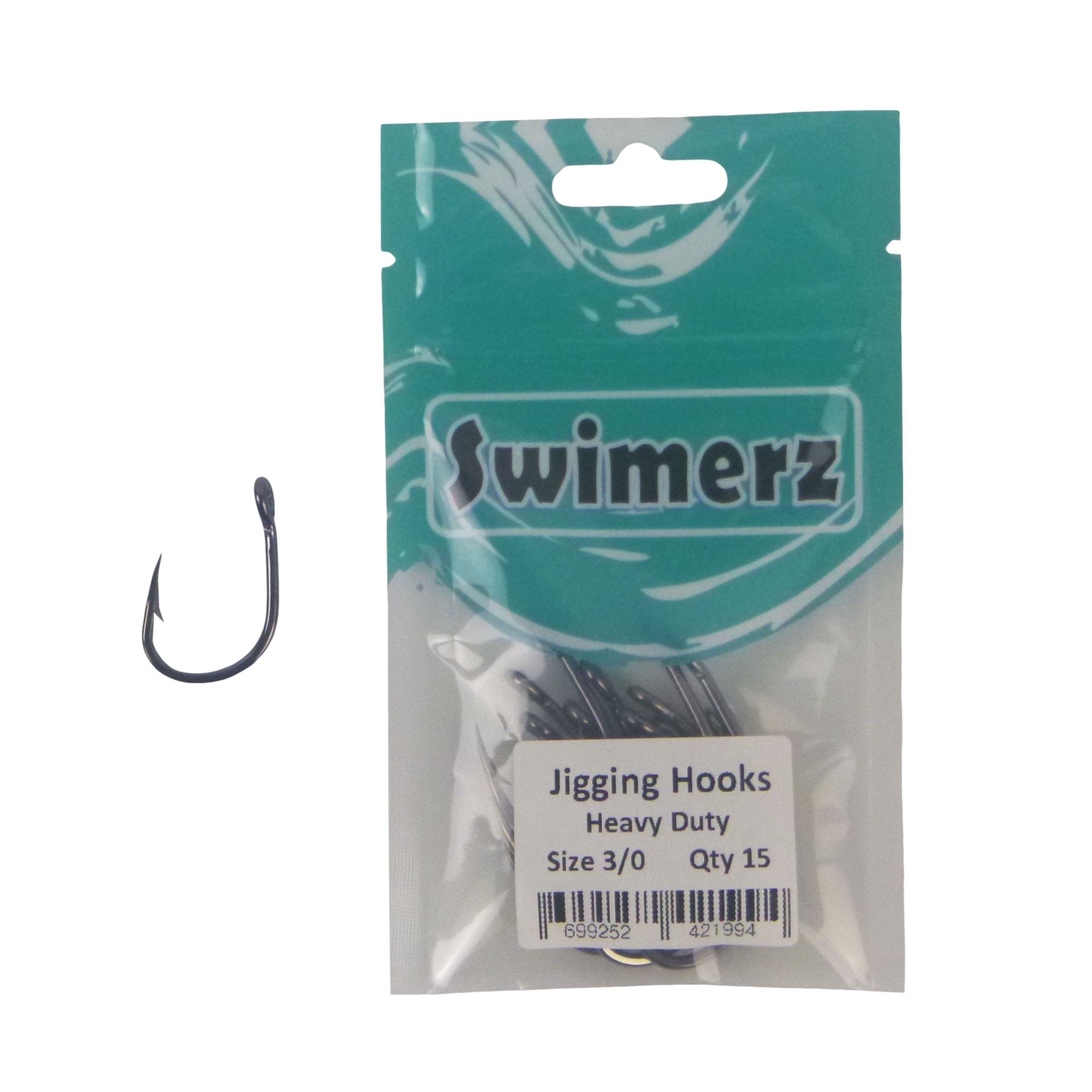 Swimerz 3/0 Heavy Duty Jigging Hooks 15 pack-1