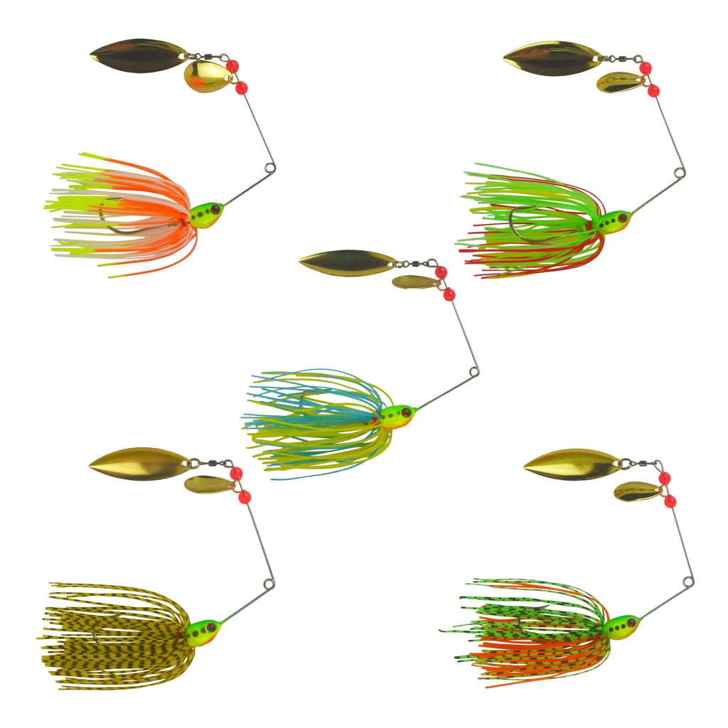 Dekoi 17gm LS21 Closed Eye Spinnerbait, Fluro Flare, Qty 2-1