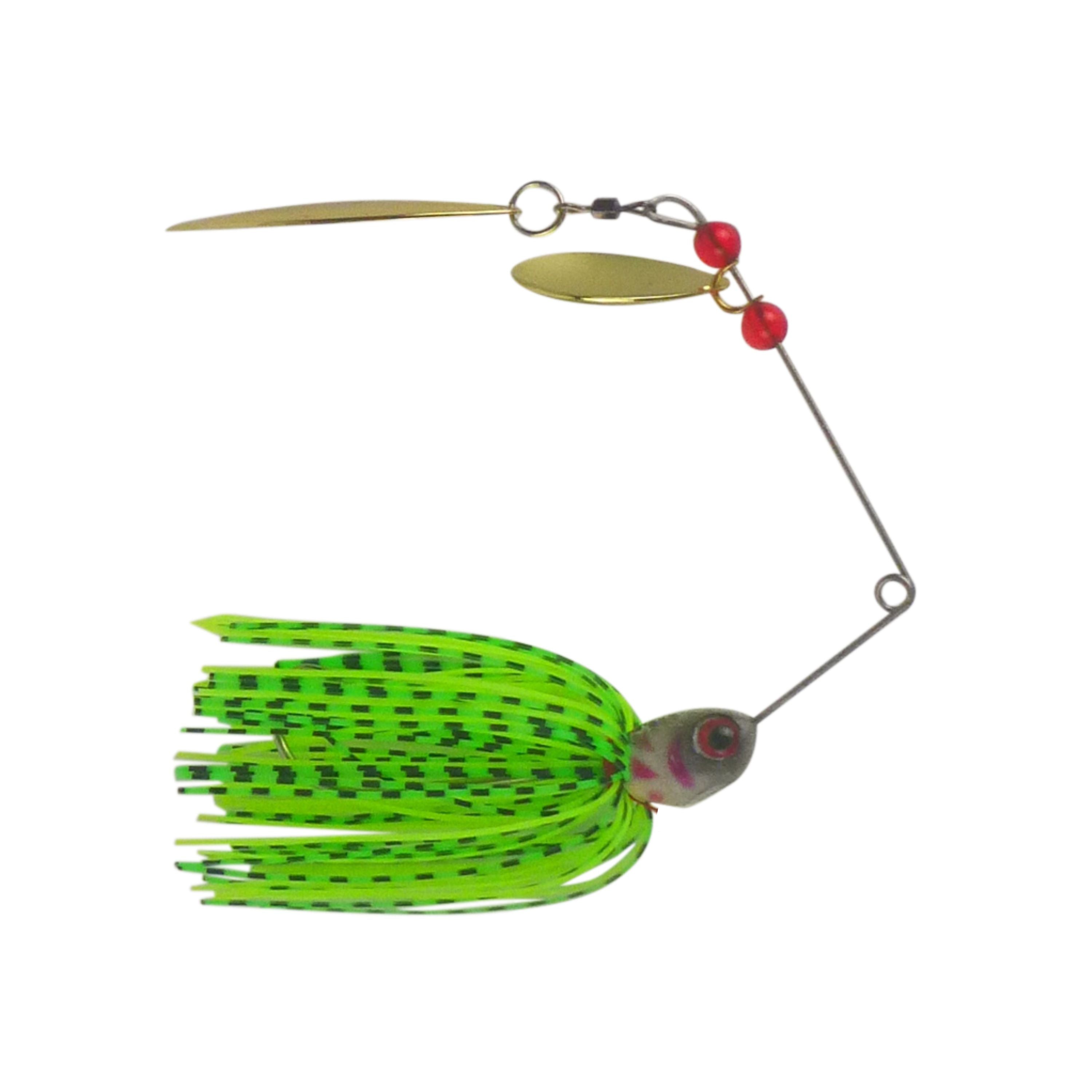Dekoi 20gm LS22 Closed Eye Spinnerbait, Fluro Green, Qty 2-0