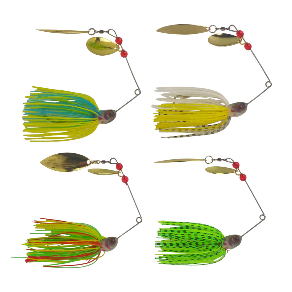 Dekoi 20gm LS22 Closed Eye Spinnerbait, Fluro Green, Qty 2-1