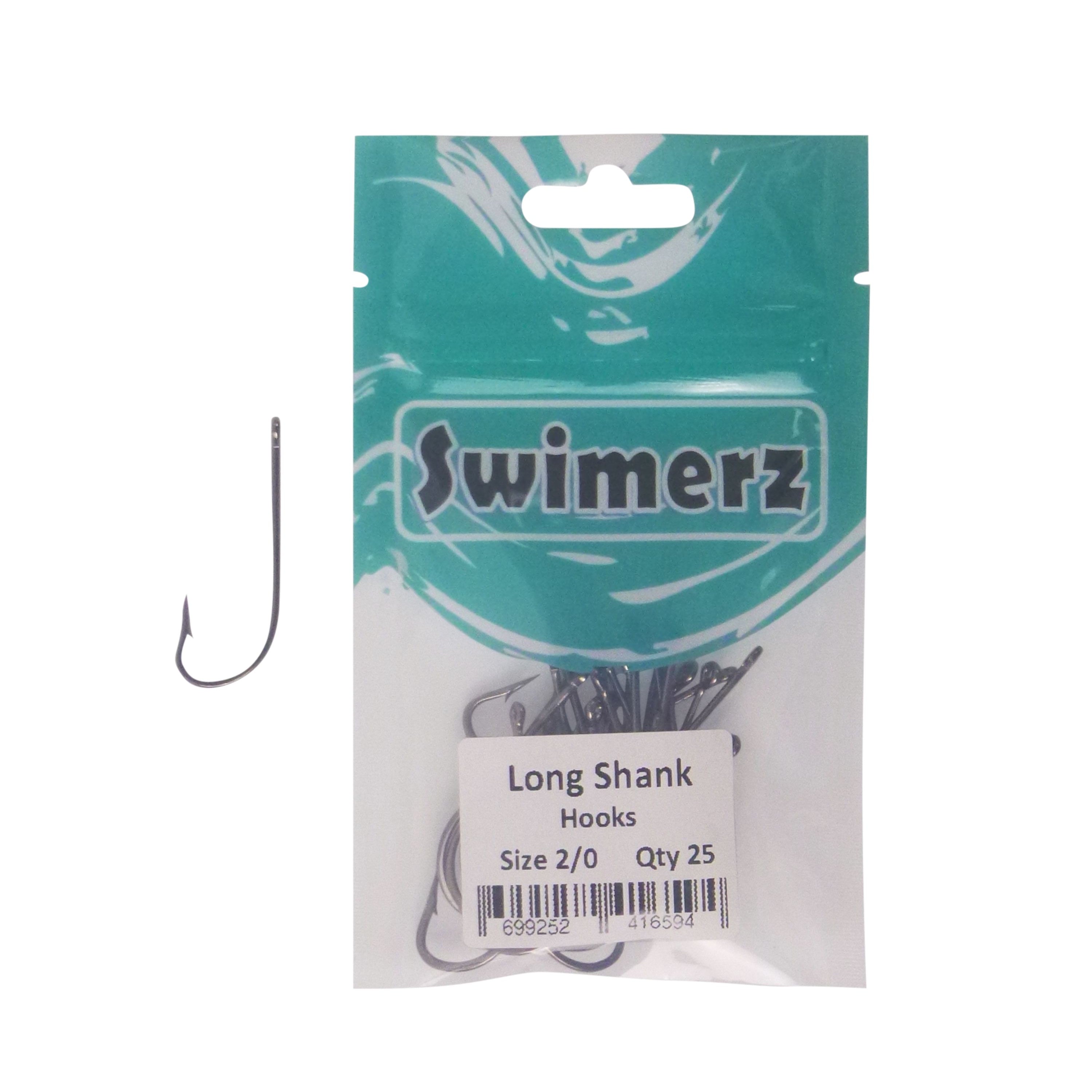 Swimerz 2/0 Long Shank Worm Hook 25 pack-1