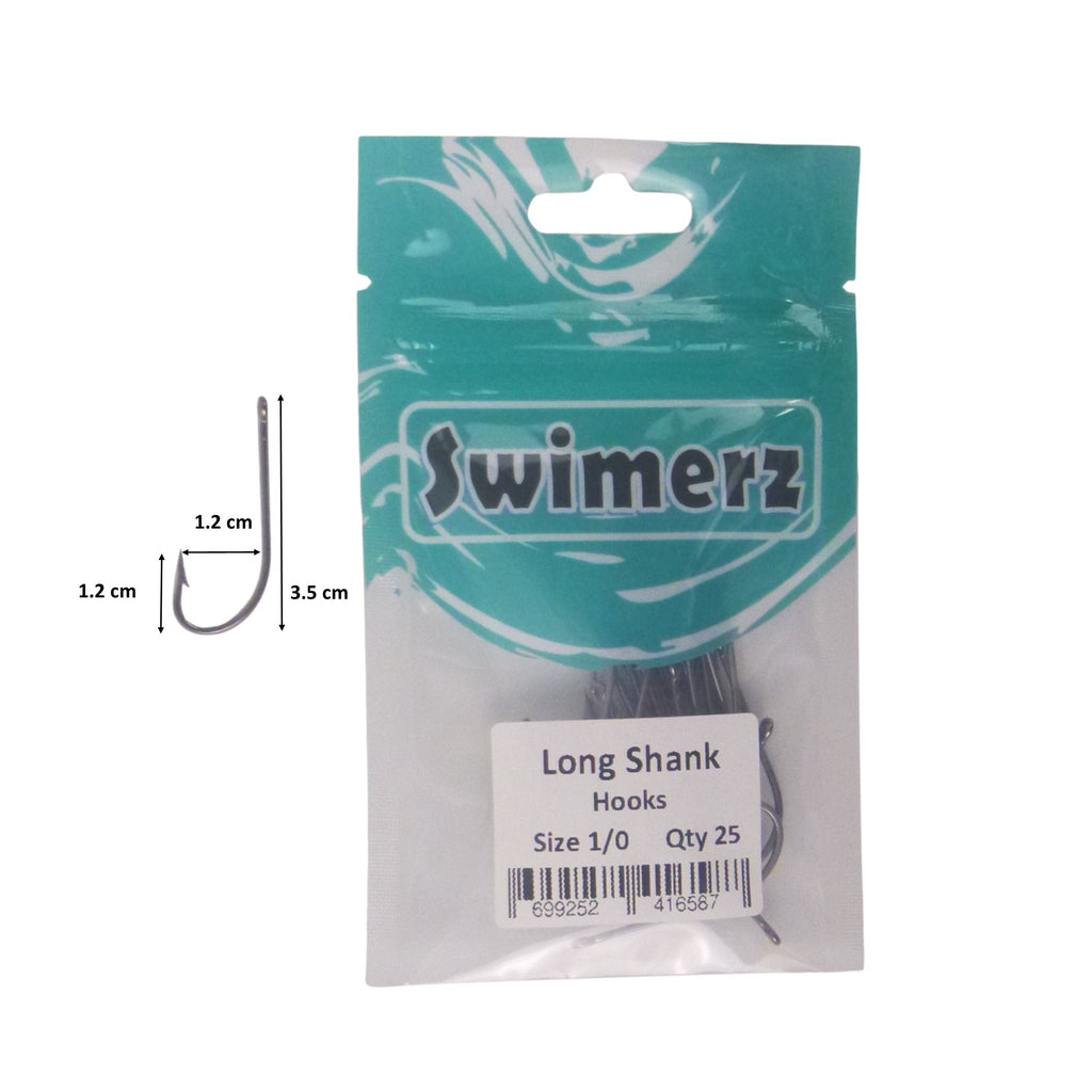 Swimerz 1/0 Long Shank Worm Hook 25 pack-2