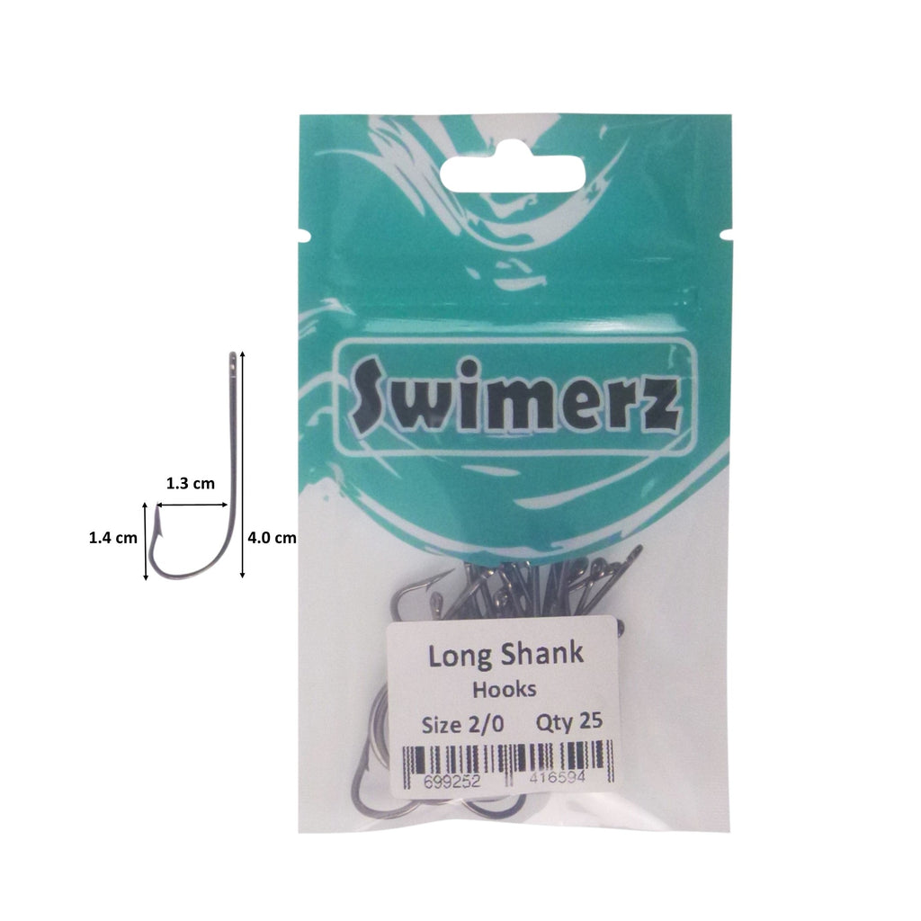 Swimerz 2/0 Long Shank Worm Hook 25 pack-2