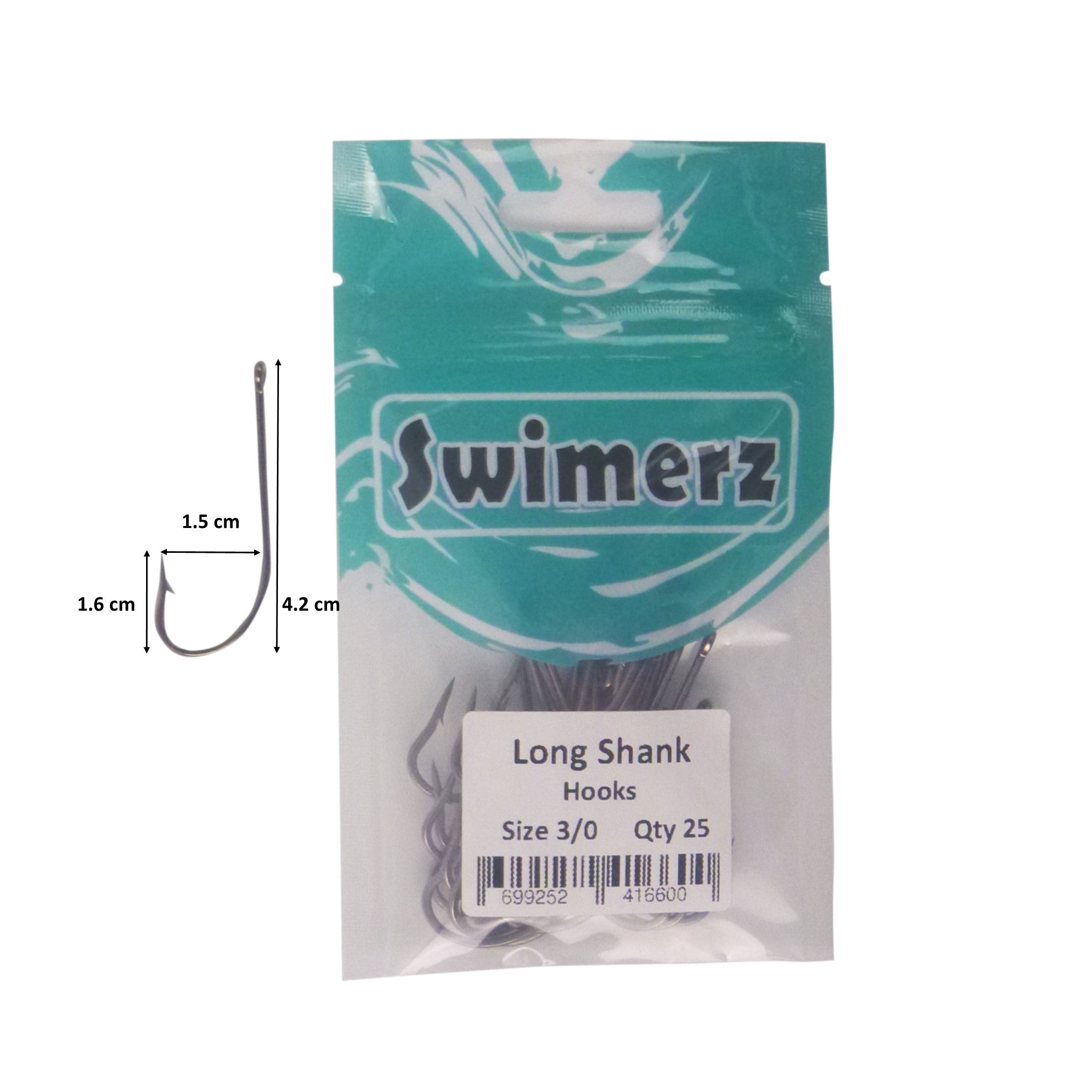 Swimerz 3/0 Long Shank Worm Hook 25 Pack-2