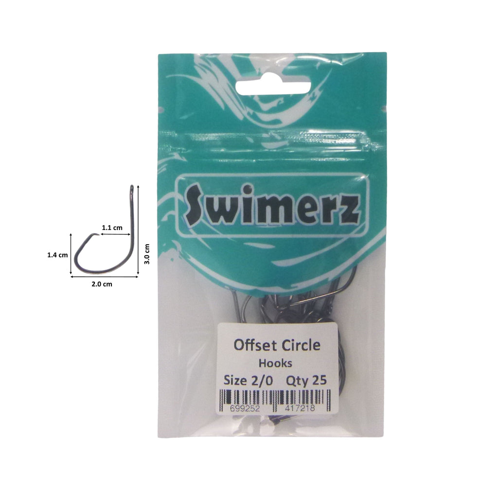 Swimerz 2/0 Offset Circle Hook 25 Pack-2