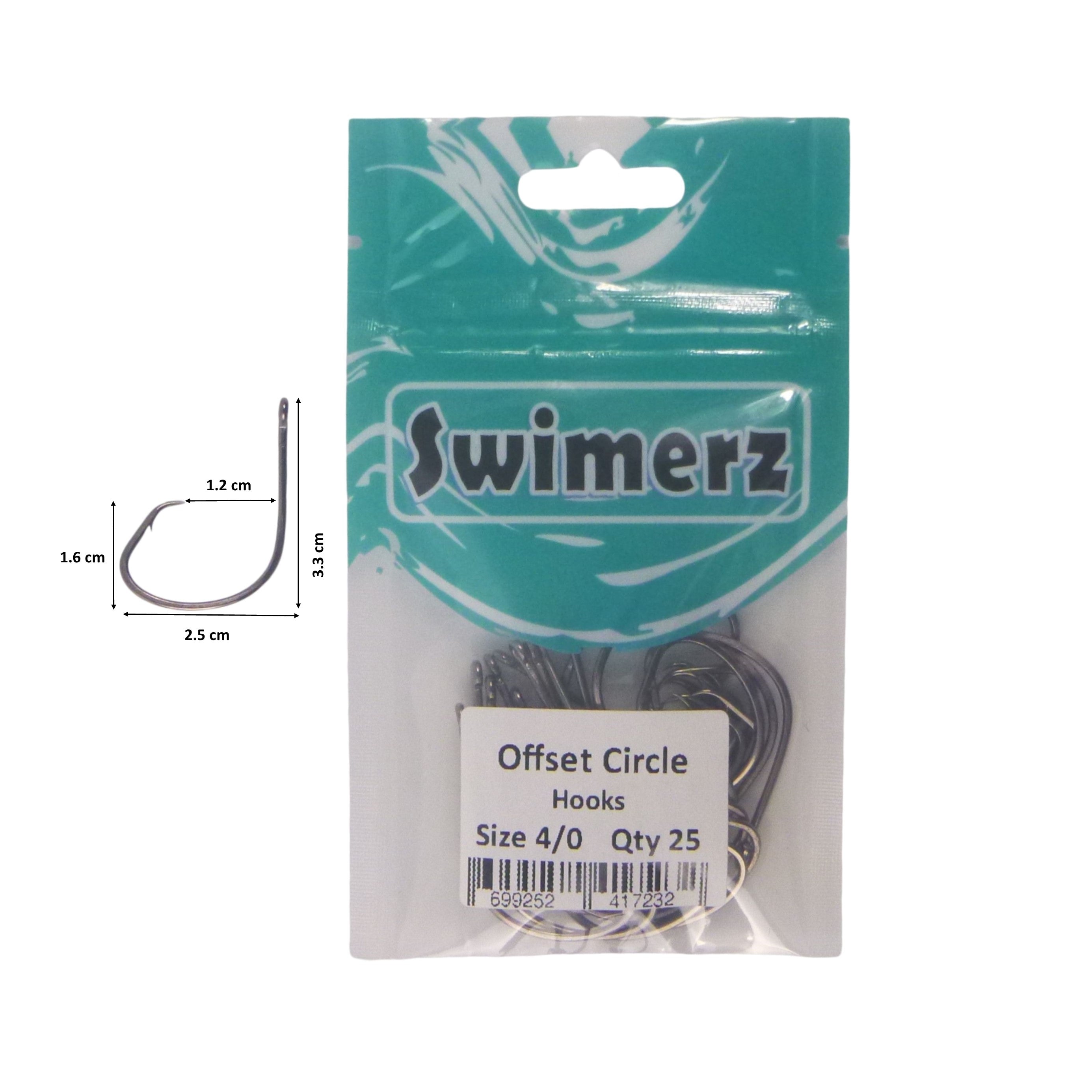 Swimerz 4/0 Offset Circle Hook 25 pack-2