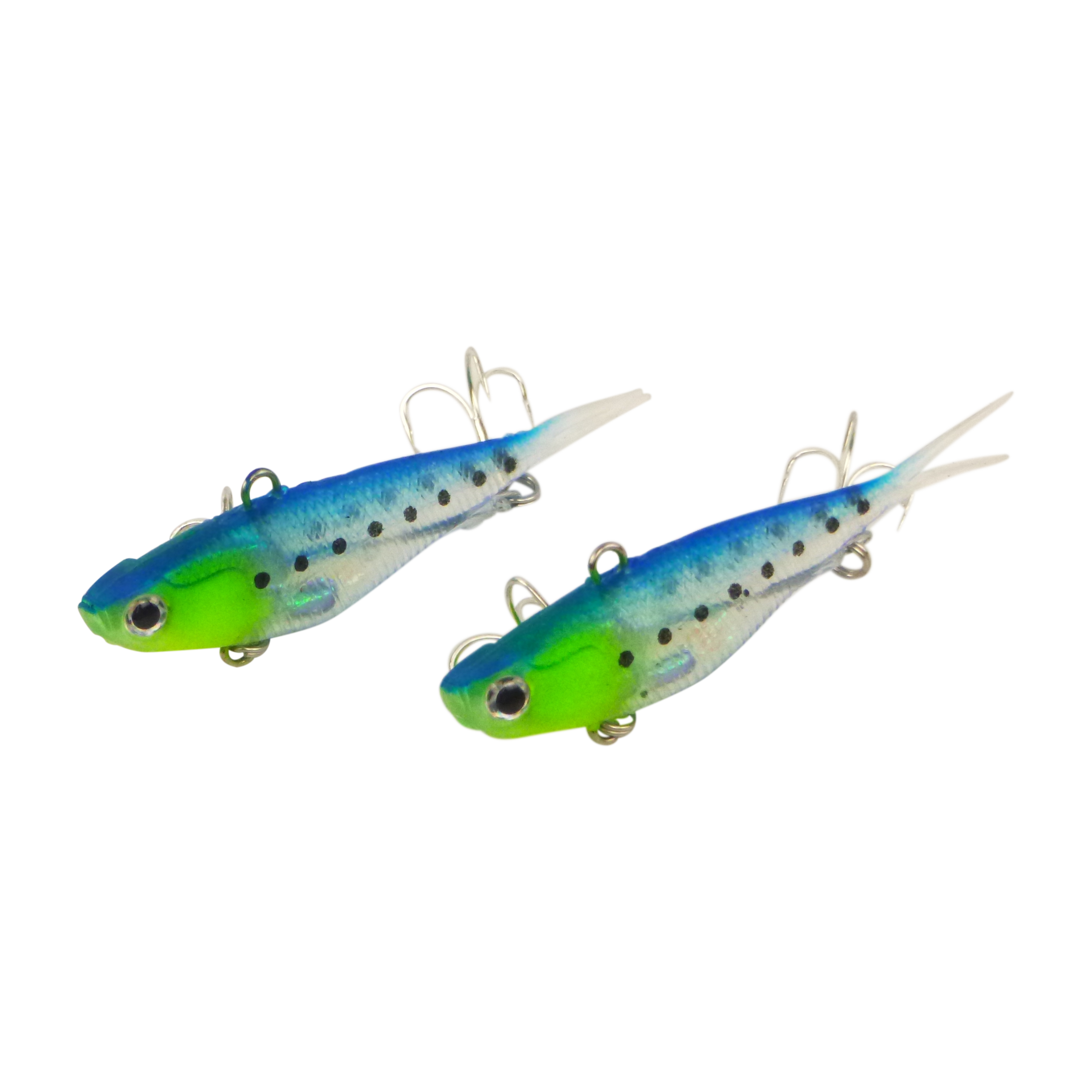 Swimerz 95mm Soft Vibe, Blue Water, 2 pack-0