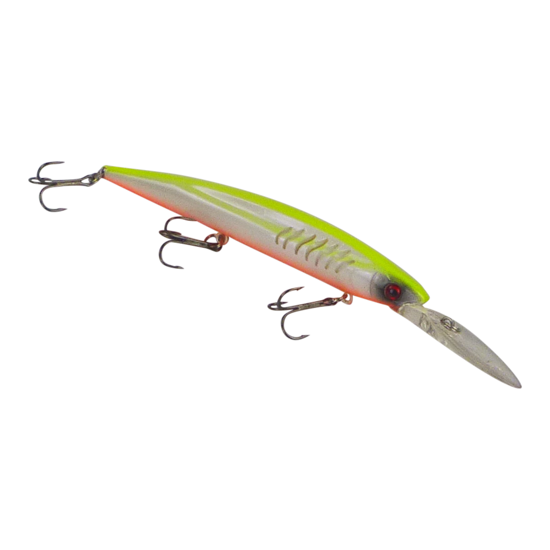 Finesse Flash Minnow, Lime Orange, 150mm Deep Diving Lure-0