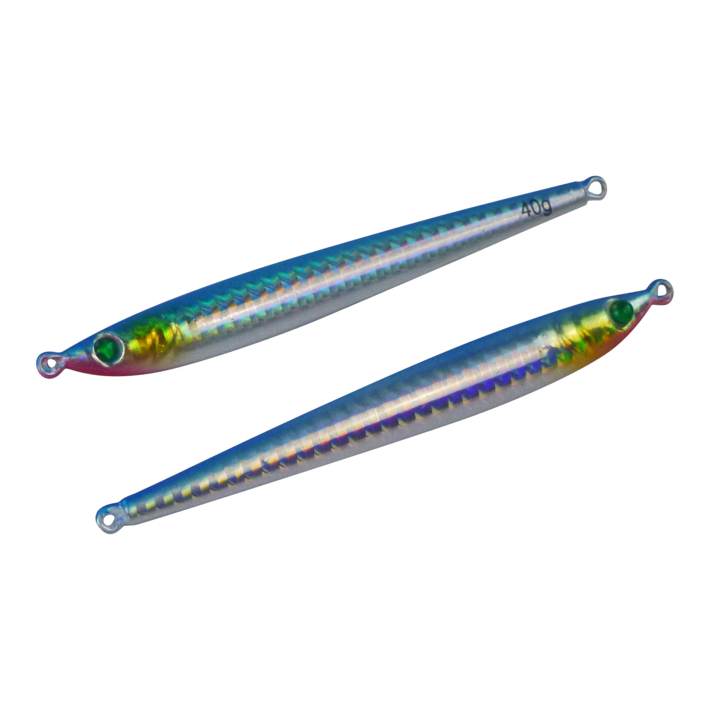 Finesse Pencil Jig, 40gm, Blue Flash, 2 pack-0