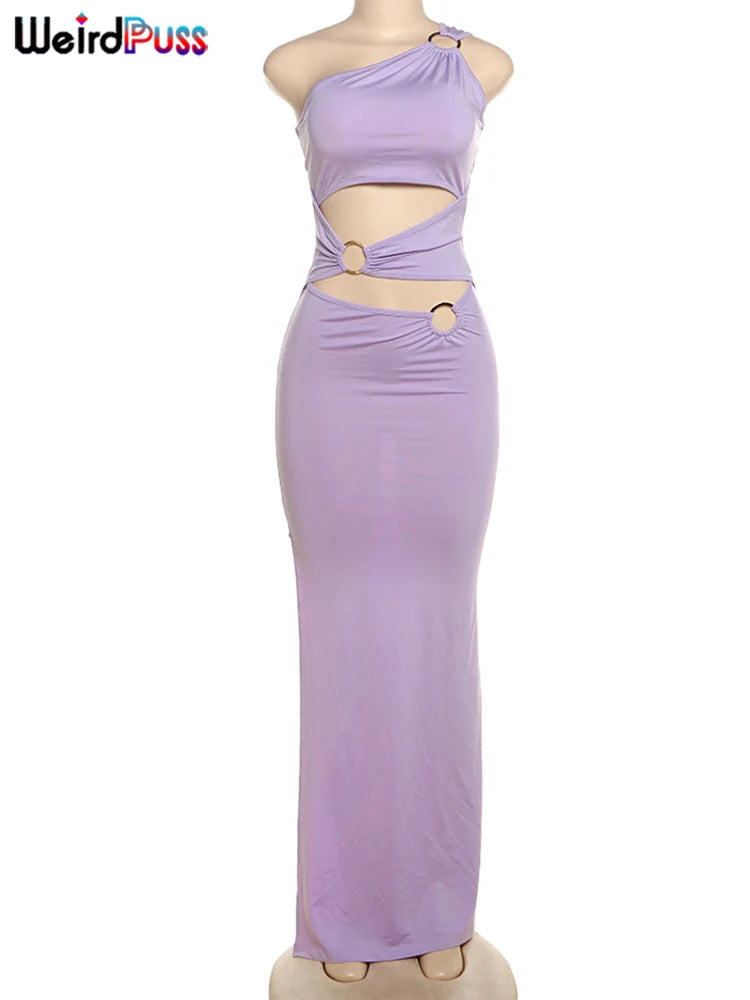 Weird Puss Irregular Hollow Dress