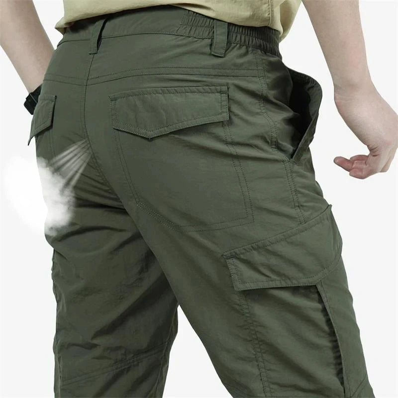 Men's Summer Tactical Cargo Pants Lightweight Casual Waterproof Trousers
