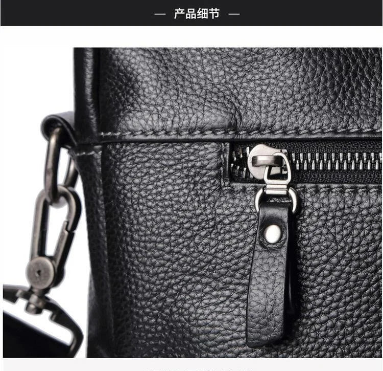 High Quality Cowhide Men's Business Handbag shoulder bag 100% Genuine leather