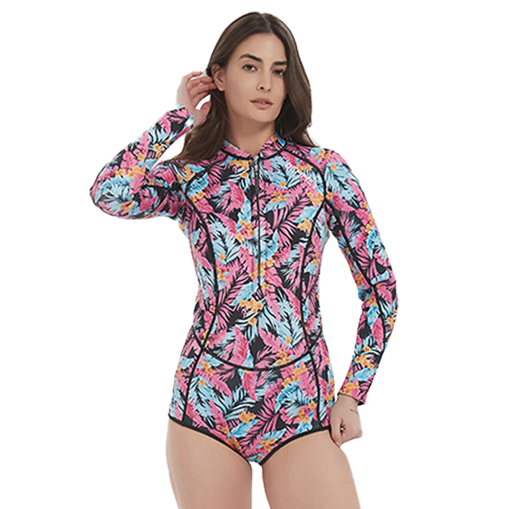 Woman Bikini Wetsuit One Piece Shorty Diving Suit