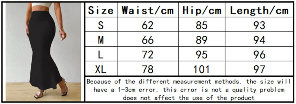 Women Solid Slim Fishtail Skirt