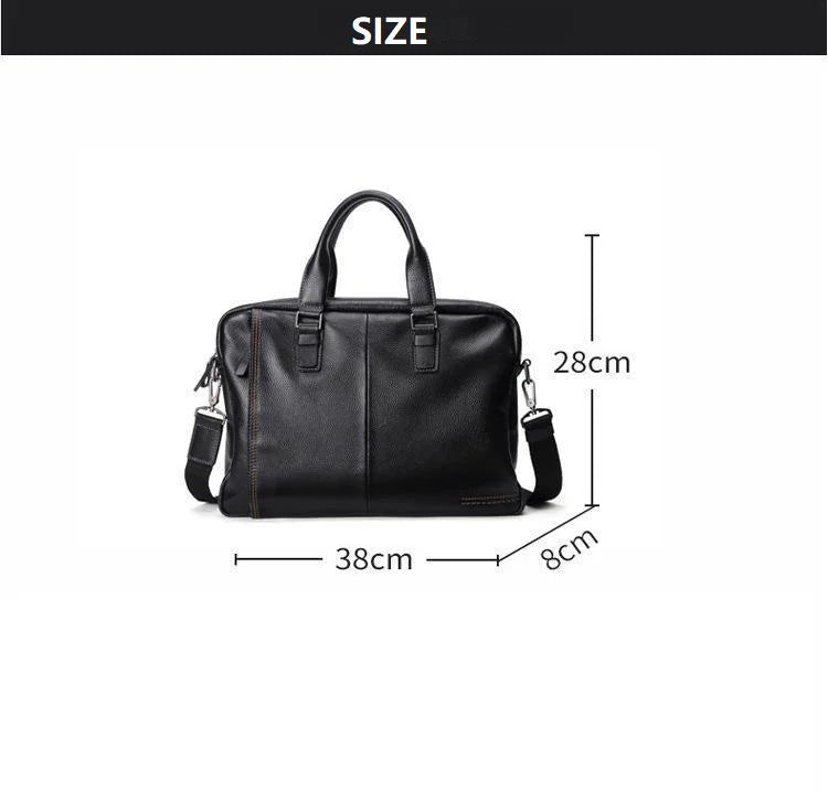 High Quality Cowhide Men's Business Handbag shoulder bag 100% Genuine leather