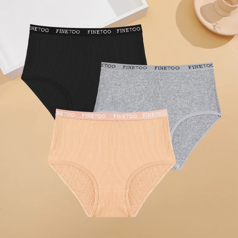 3Pcs Plus Size Cotton Underwear