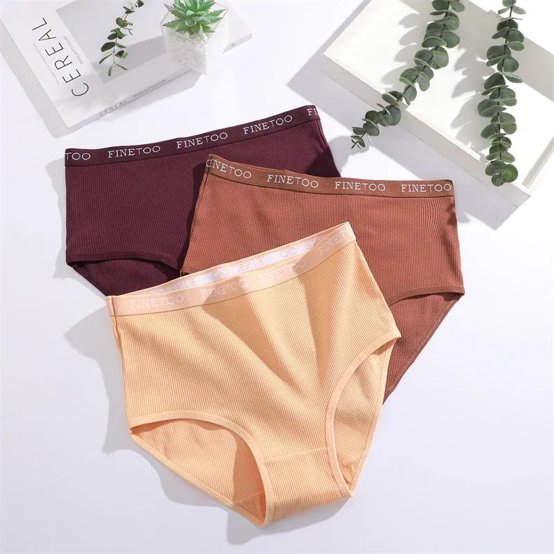 3Pcs Plus Size Cotton Underwear