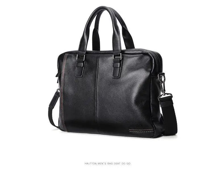 High Quality Cowhide Men's Business Handbag shoulder bag 100% Genuine leather