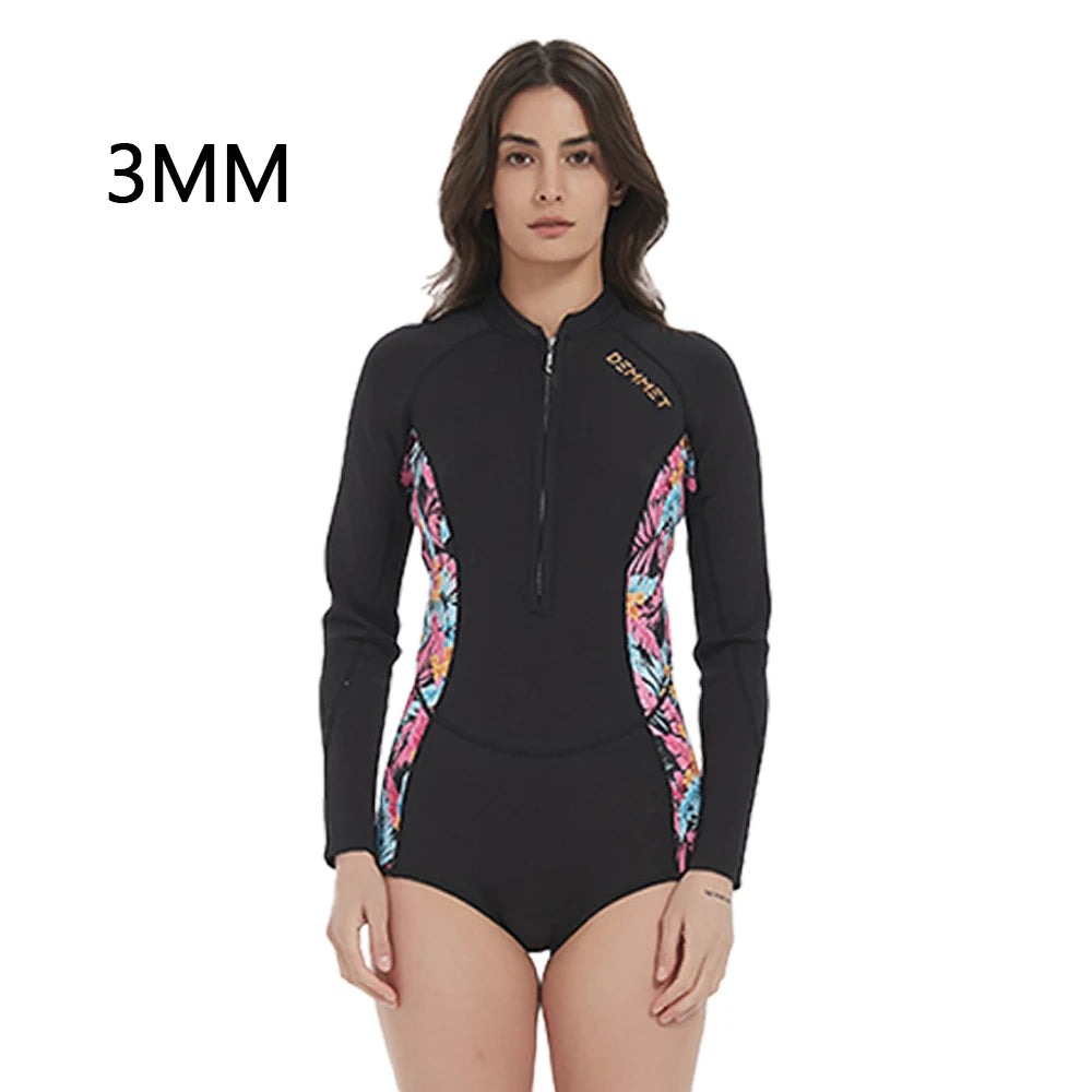 Woman Bikini Wetsuit One Piece Shorty Diving Suit
