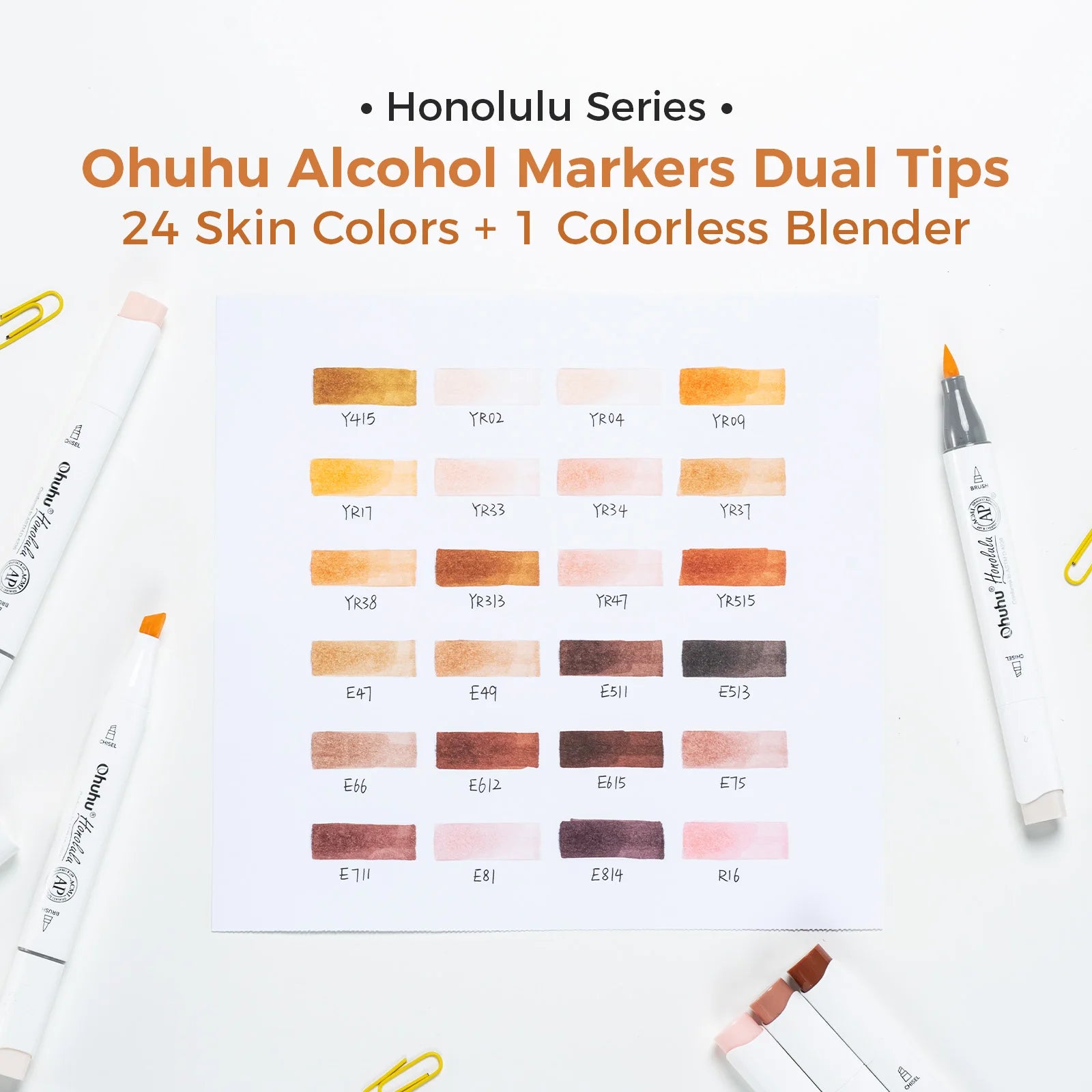 Ohuhu Honolulu Marker Pen Set Color Markers Alcohol Art Markers