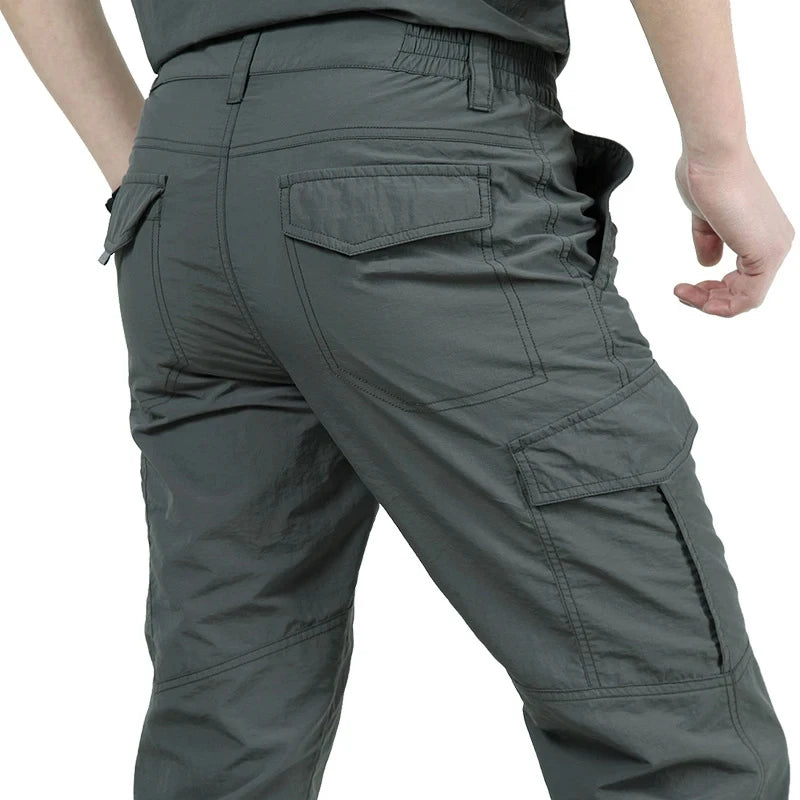 Men's Summer Tactical Cargo Pants Lightweight Casual Waterproof Trousers