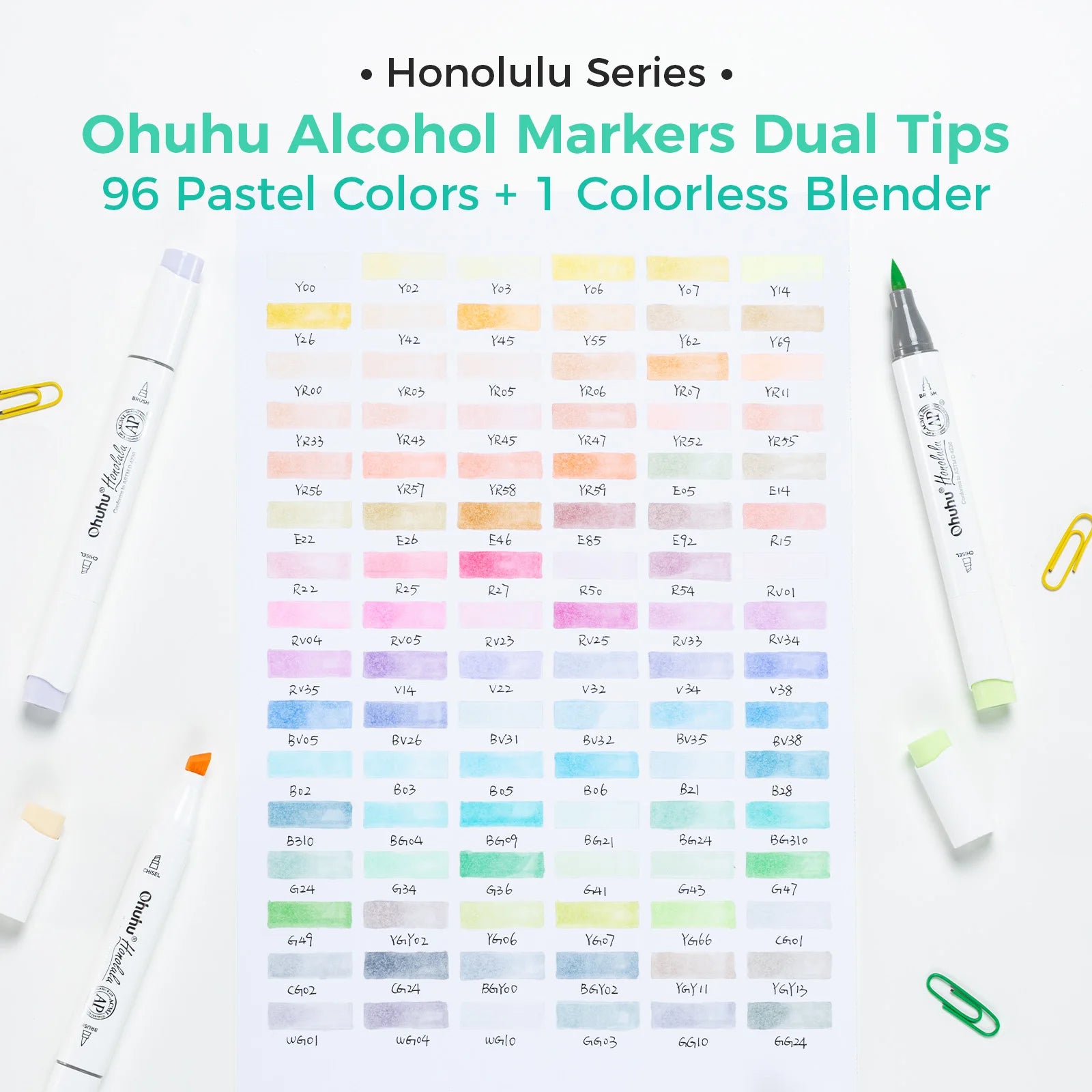 Ohuhu Honolulu Marker Pen Set Color Markers Alcohol Art Markers