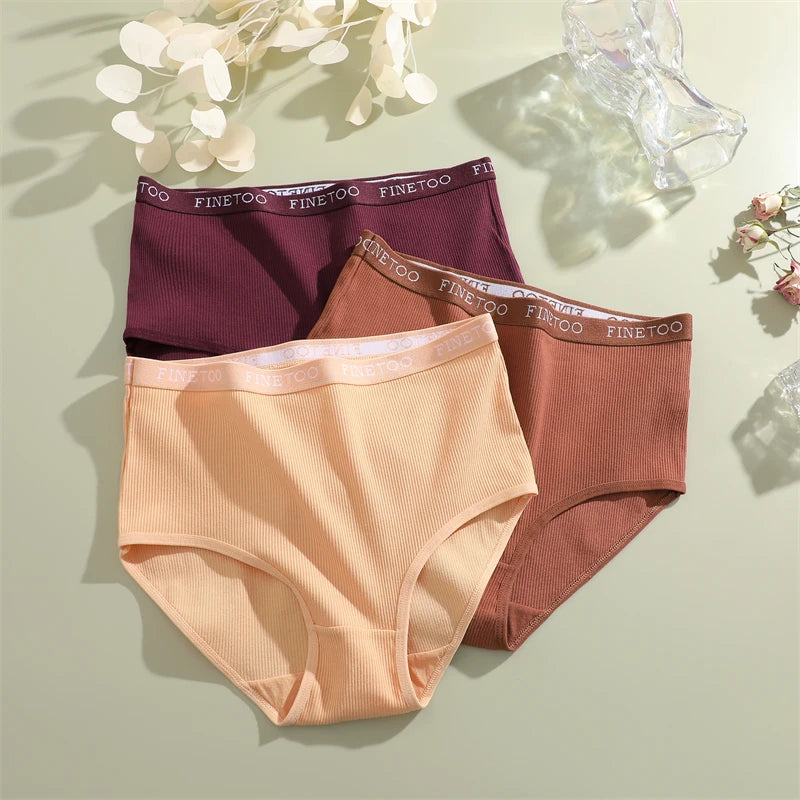 3Pcs Plus Size Cotton Underwear