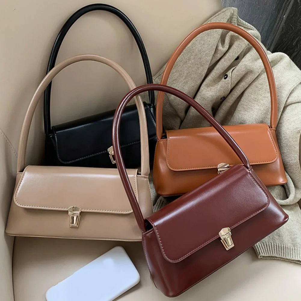 Women Retro Tote Bag, Casual PU Leather