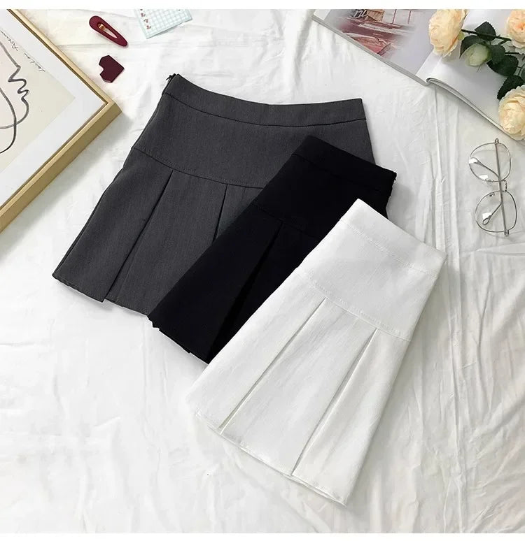 Grey High-waisted Mini Dress