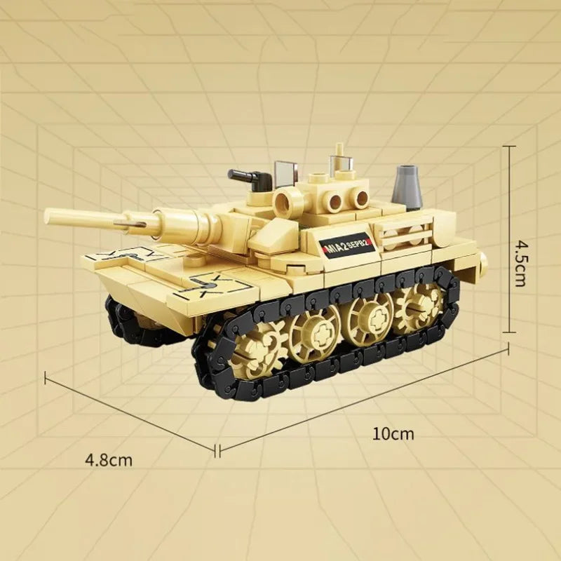 99A Main Battle Tank M1A2 War Military City Vehicle Car Building (overseas product)