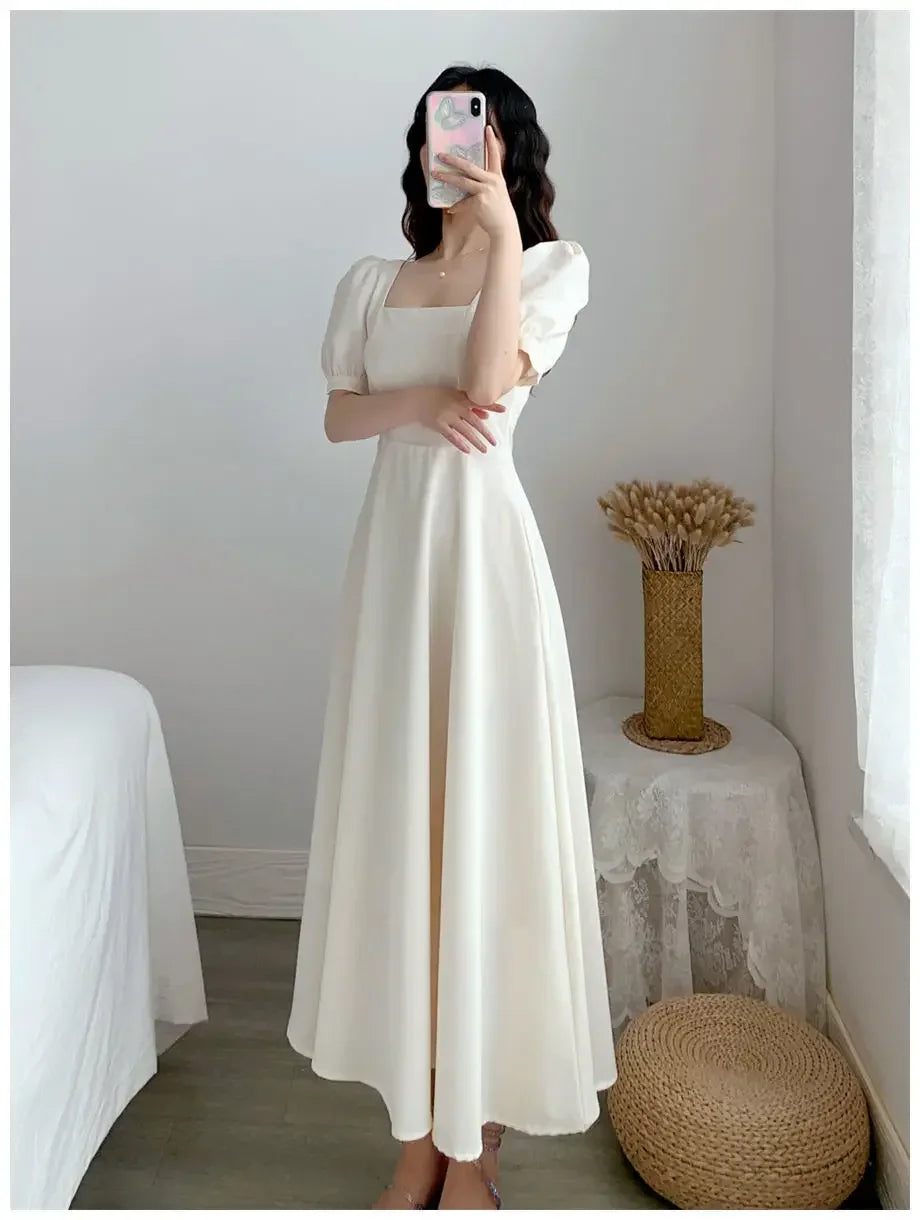Slim Fit Women White Dress