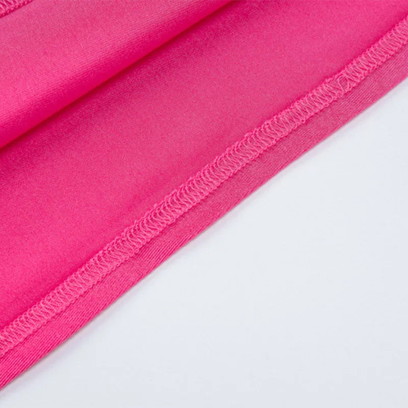 Solid Long Sleeve With Gloves Mini Dress.