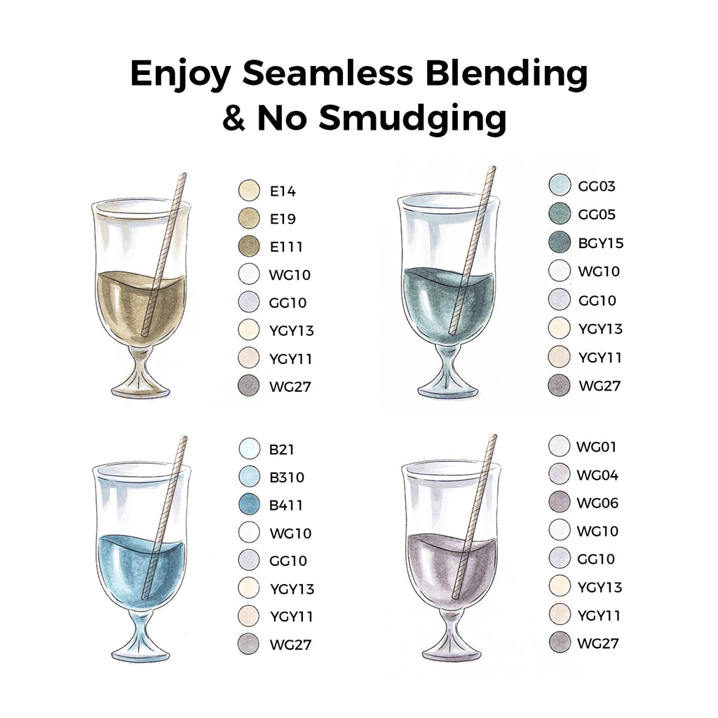 Ohuhu Honolulu Marker Pen Set Color Markers Alcohol Art Markers