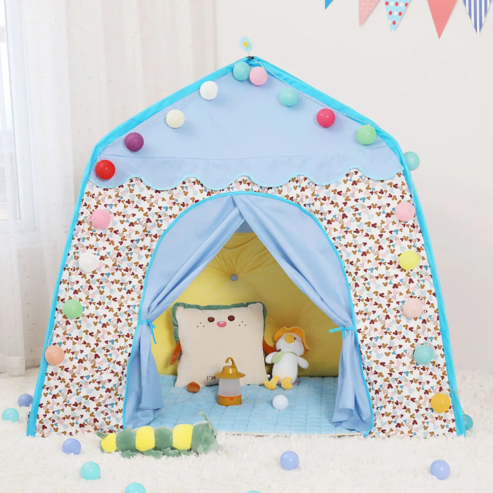 Kids Play Tent Princess Castle Play Tent Oxford Fabric Large Fairy Playhouse with Carry Bag for Boys & Girls Indoor Outdoor