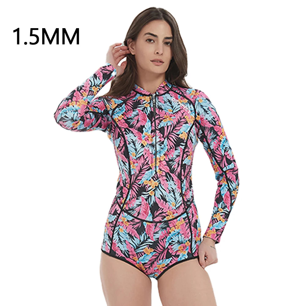 Woman Bikini Wetsuit One Piece Shorty Diving Suit