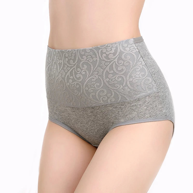 3Pcs/Lot Plus Size Underwear Women High Waist Women's Cotton Brief