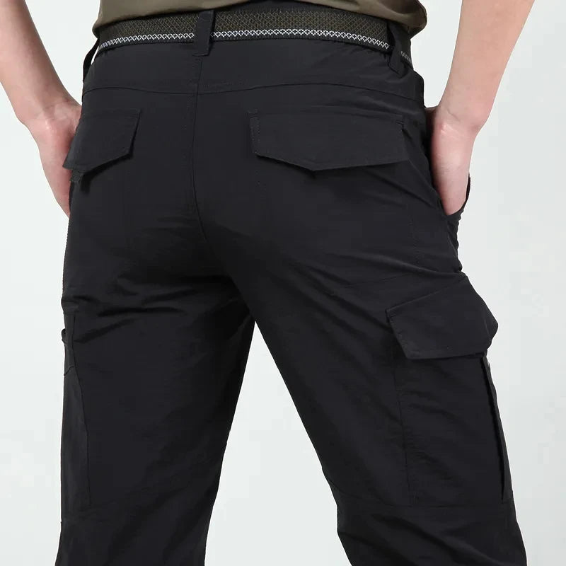 Men's Summer Tactical Cargo Pants Lightweight Casual Waterproof Trousers
