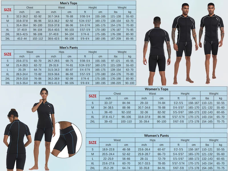 DEMMET 3MM Short Wetsuit Men Neoprene Diving Suit Split Sleeve