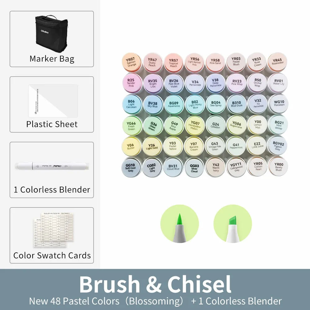 Ohuhu Honolulu Marker Pen Set Color Markers Alcohol Art Markers