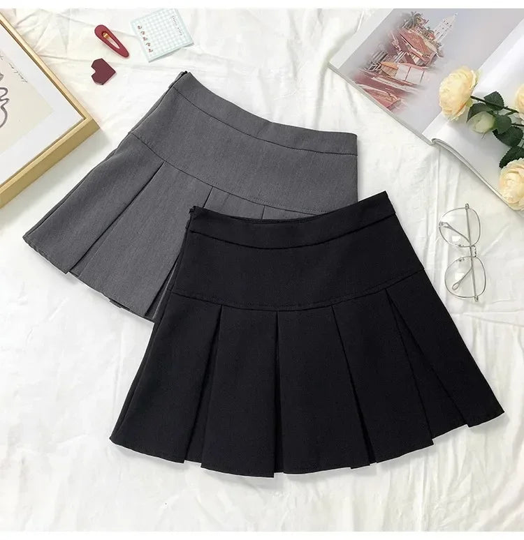 Grey High-waisted Mini Dress