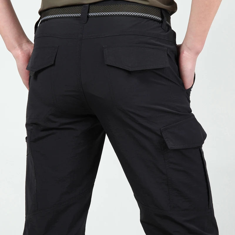 Men's Summer Tactical Cargo Pants Lightweight Casual Waterproof Trousers