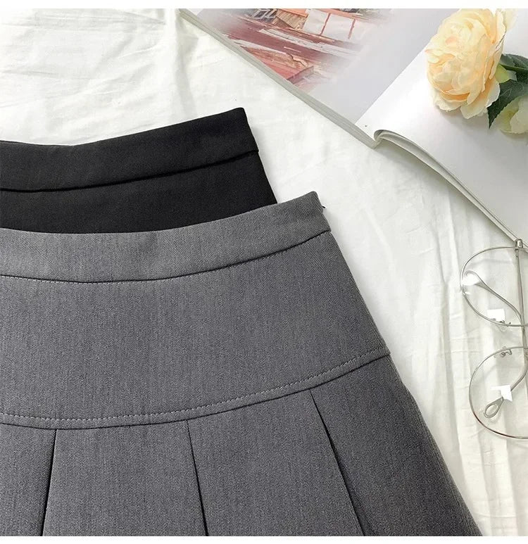 Grey High-waisted Mini Dress