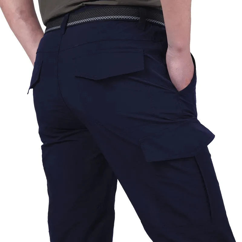 Men's Summer Tactical Cargo Pants Lightweight Casual Waterproof Trousers